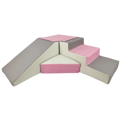 Produktbild von Set mit 4 Schaumstoffblöcken zum Spielen, weiß, rosa, grau