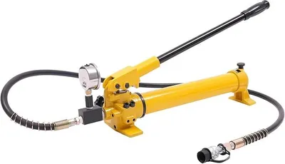 Produktbild von 10153 PSI Handhydraulik-handpumpe mit Druckmessgerät,Für Hydraulische Crimpmaschine/Hydraulische Stanzmaschine/Hydraulische Rohrbiegemaschine