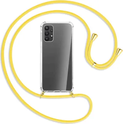 Produktbild von Handykette Backcover-Schutzhülle mit Band (Metall goldfarben) für Samsung Galaxy A23 4G - gelb