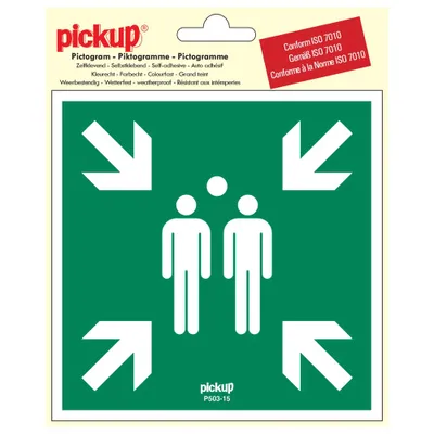 Produktbild von Aufkleber-Montagepunkt für den Notfall – 150 x 150 mm.
