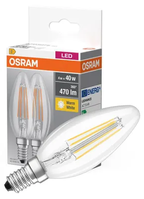 Zdjęcie produktu dla Osram 4099854090226, 4 W, 40 W, E14, 470 lm, 10000 h, Ciepłe białe