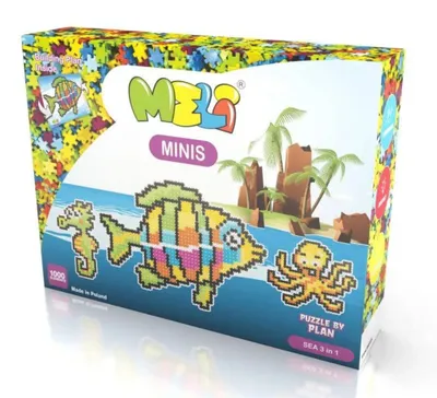 Produktbild von Meli Minis 1000-teiliges Bausteine-Set mit Motivplatte für kreativen Bauspaß
