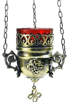 Hängelampe antik messing mit Ankerkette, 15 cm, für Teelicht