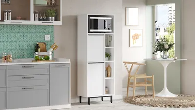Produktbild von Skye Decor, On10A-W, Küchenschrank, 100 % MELAMINBESCHICHTETE SPANPLATTEN, Weiß, 160 x 35,5 x 45,1 cm