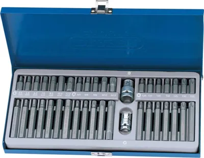 Image de Jeu d'embouts Draper Tools Torx, multi-denture et hexagonaux, 40 pièces TX-STAR 33322