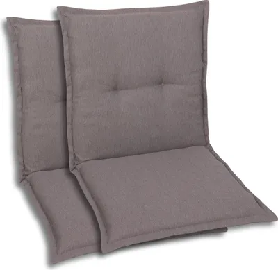 Produktbild von GO-DE Textil, Sesselauflage Niederlehner, 2er-Set, Farbe: taupe, Maße ca.: 100 cm x 50 cm x 7 cm