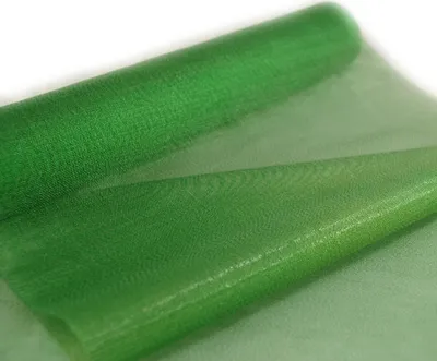 Produktbild von Organza metallisch glitzernd 35 cm x 10 m grün - Tischläufer - Dekorationsstoff