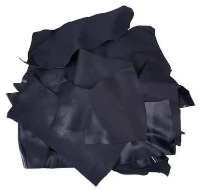 Lederreste 1 kg, schwarz, Vollnarbenleder, 1,5 mm, für Basteln