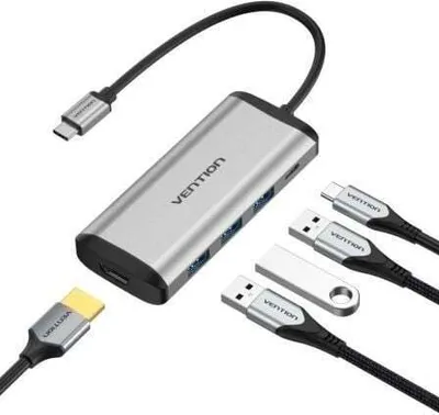 Immagine prodotto di Docking USB Tipo-C Vention CNBHB/ 1xHDMI/ 3xUSB/ 1xUSB Tipo-C PD/ Grigio