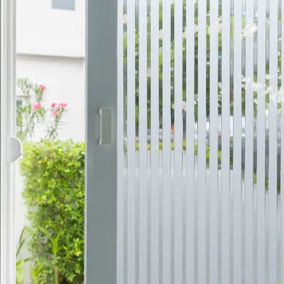Produktbild von Jopassy Sichtschutzfolie 3D Bad 90*200cm Sichtschutz Spiegelfolie Streifen Fensterfolie Selbstklebend