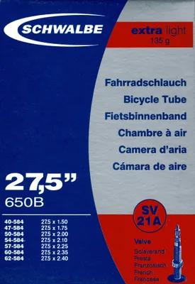 2x Schwalbe Fahrradschläuche 27.5/28/29 Zoll - Butyl Schlauch Mit 40mm Ventil