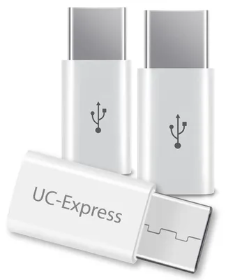 Produktbild von Adapter USB Micro USB C Typ-C 3x Stecker wandelt USB 2.0 Typ B zu USB 3.1 Typ C