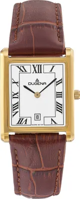 Produktbild von Dugena 4461119 Uhr Quadra Classica Braun/Goldfarben