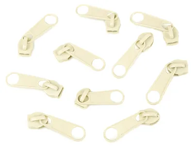 10 Reißverschluss Zipper für Endlosreißverschluss, 3mm, hellgelb