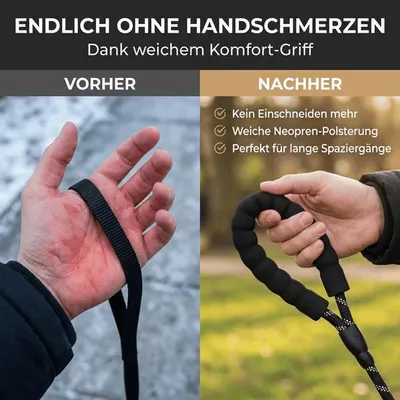 Produktbild von HUND IST KÖNIG reflektierende Hundeführleine aus Kletterseil, 1,5 m