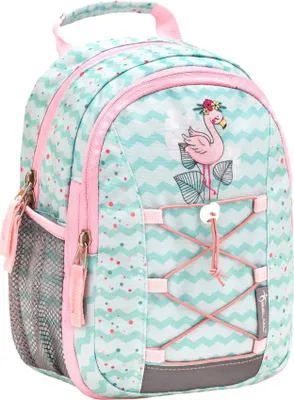 Zdjęcie produktu dla Plecak przedszkolny Belmil Mini Kiddy "Little Flamingo" dla dzieci w wieku 1-3 lat z paskiem na klatkę piersiową