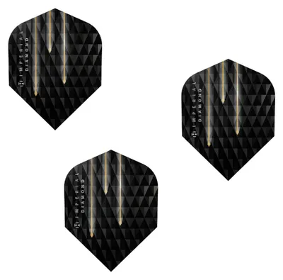 Produktbild von Harrows - Dart Flights "Prime Imperial Diamond" 3er-Pack PP7002 (Einheitsgröße) (Schwarz/Grau)