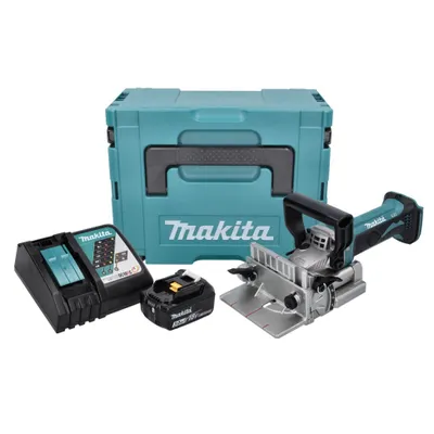 Produktbild von Makita DPJ 180 RF1J Akku Nutfräse 18 V 100 mm + 1x Akku 3,0 Ah + Ladegerät + Makpac
