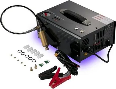 Produktbild von VEVOR PCP-Luftkompressor 12 V DC, PCP-Kompressor 4500 Psi, Paintball-Luftkompressor 30 MPa, tragbarer PCP-Luftkompressor, PCP-Luftgewehrpumpe 220 V AC, automatische Abschaltung für Paintball-Tauchflaschen-Kompressorpumpe