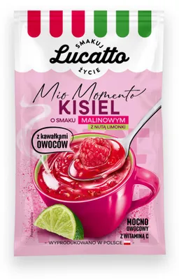 Immagine prodotto di LUCATTO Kisiel alla mirtillo con un tocco di limone - con pezzi di frutta, 31,5 g