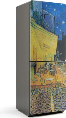 Zdjęcie produktu dla Van Gogh Nachtcafé - magnetyczna osłona lodówki - magnetyczna osłona lodówki - magnes na lodówkę - samoprzylepna tablica magnetyczna - folia magnetyczna na drzwi lodówki - 70x190 cm