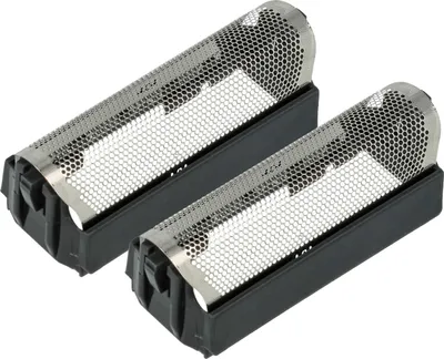 Produktbild von vhbw 2x Scherfolie Ersatz für Braun 424 für Elektrorasierer + Rahmen, schwarz/silber