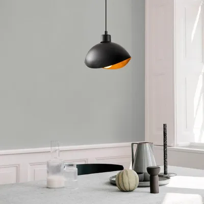Image de Suspension Luminaire Métal Noir - 28 x 15 cm - Style Industriel