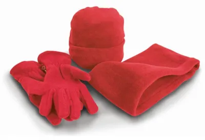 Produktbild von Result Winter Essentials R040X | Fleece-Winterset: Mütze, Handschuhe, Nackenwärmer - Farbe: Red - Größe: S