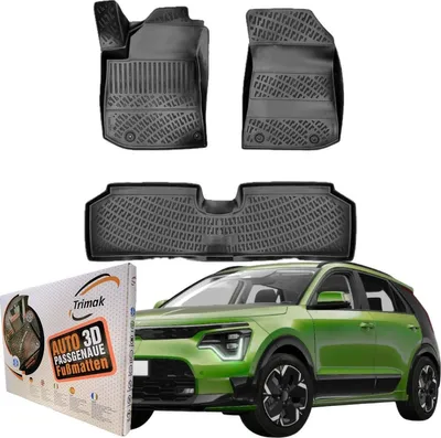 Produktbild von Trimak Autofußmatten kompatibel mit Kia Niro EV (Elektrik) Auto Allwetter Gummimatten