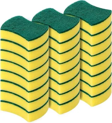 Produktbild von Küchenreinigungsschwämme, Packung mit 24 umweltfreundlichen, kratzfreien Spülschwämmen