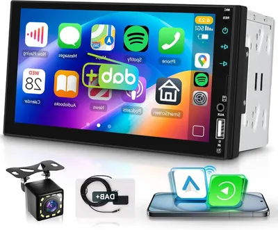 Produktbild von 7-Zoll 2-DIN Autoradio – CarPlay Radio – DAB+ Radio – Android Auto System – Bluetooth Multimedia-Player