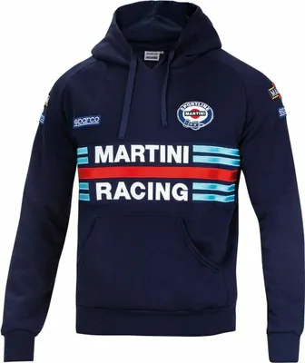 Image de Sweat à capuche homme Sparco Martini Racing bleu
