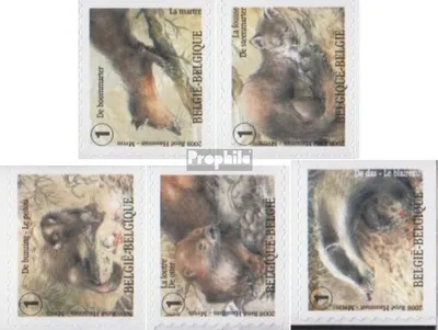 Produktbild von Briefmarken Belgien 2008 Mi 3883Dr-3887Er (kompl.Ausg.) postfrisch Marder
