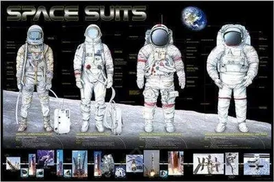Productafbeelding van Ruimtepakken - Cosmonaut - 61x91,5 cm - Poster