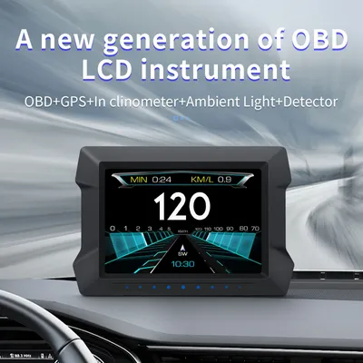 Obrázok produktu pre Dual System Hud Obd2 GPS Head-up Display HD Obd LCD prístrojový rýchlomer Black