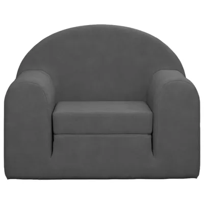 Image de vidaXL Canapé-lit pour enfants Anthracite Peluche douce
