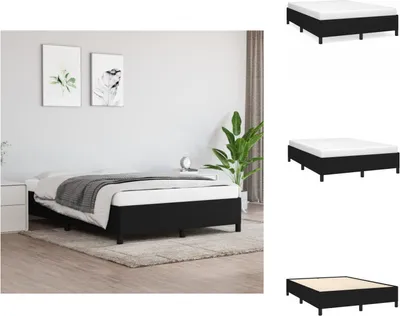 Immagine prodotto di vidaXL Struttura letto nera 140x190 cm in tessuto - Letti e strutture letto