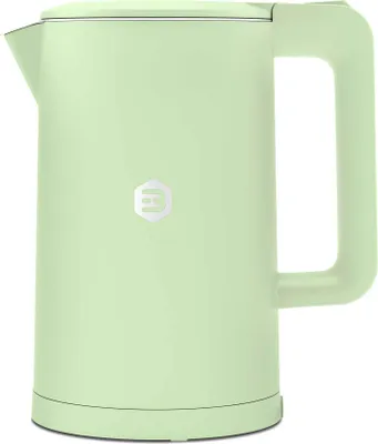 Produktbild von Balter Wasserkocher Edelstahl WK-4, 1,7 Liter, elektrischer Wasserkocher, Doppelwand Design, BPA frei, LED, kabellos, Teekocher Kompakt, Mint