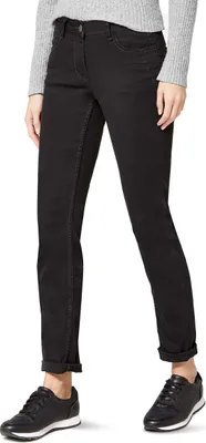 Produktbild von 20431 Cecil, Scarlett Tapered, Damen Jeans Hose, Stretchdenim, schwarz, W 26 L 32