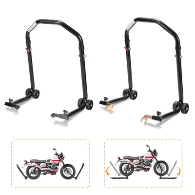 Obrázek produktu pro Hengda 2x stojany na motocykly Nastavitelné přední a zadní stojany, především přepravní, pro téměř všechny motocykly