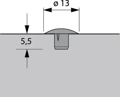 Produktbild von Abdeckkappe,48586,Bohr 5 mm,weiß