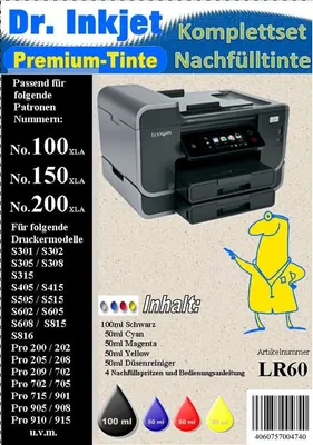 Produktbild von LR60 - Dr. Inkjet Nachfülltinte für Lexmark A Patronen