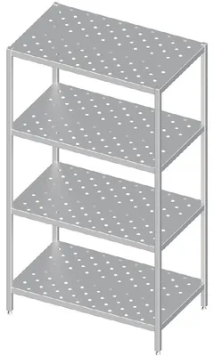 Image de Rayonnage avec étagères perforées, 600x400x1800 mm, à monter soi-même