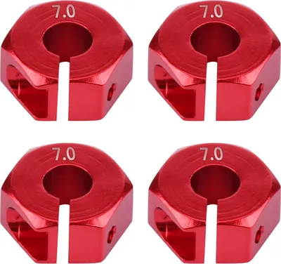 Zdjęcie produktu dla uniwersalny sześciokątny adapter piasty koła 12 mm do samochodu RC HSP Sakura 1/10 (7 mm, czerwony)
