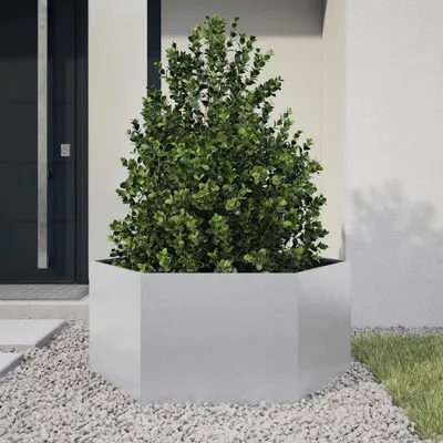 Obrázok produktu pre vidaXL Kvetináč šesťhranný 104x90x45 Pozinkovaná oceľ