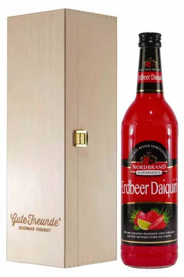 Produktbild von Nordbrand Erdbeer Daiquiri Likör mit Geschenk-Holzkiste
