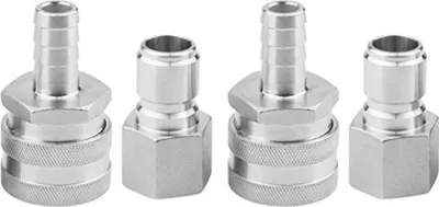 Produktbild von 4pcs G1/2in Thread Edelstahl Quick Connector Adapter Fitting für Haus Bierbrauen