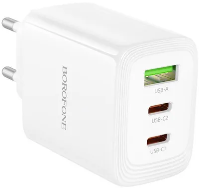 Produktbild von Ladestecker 220V/4A - Powerstar BN32 GaN - USB-A / 2x USB-C 65W weiss
