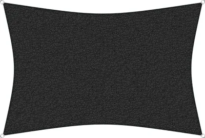 Produktbild von sunprotect 83442 Professional Sonnensegel, 6 x 4 m, Rechteck, wind- & wasserdurchlässig, schwarz