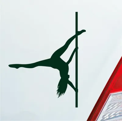 Produktbild von Auto Aufkleber Sexy Girl Tanzen Poledance Strip GoGo Pin Up 12x9 cm Dunkelgrün Sticker Heckscheibenaufkleber